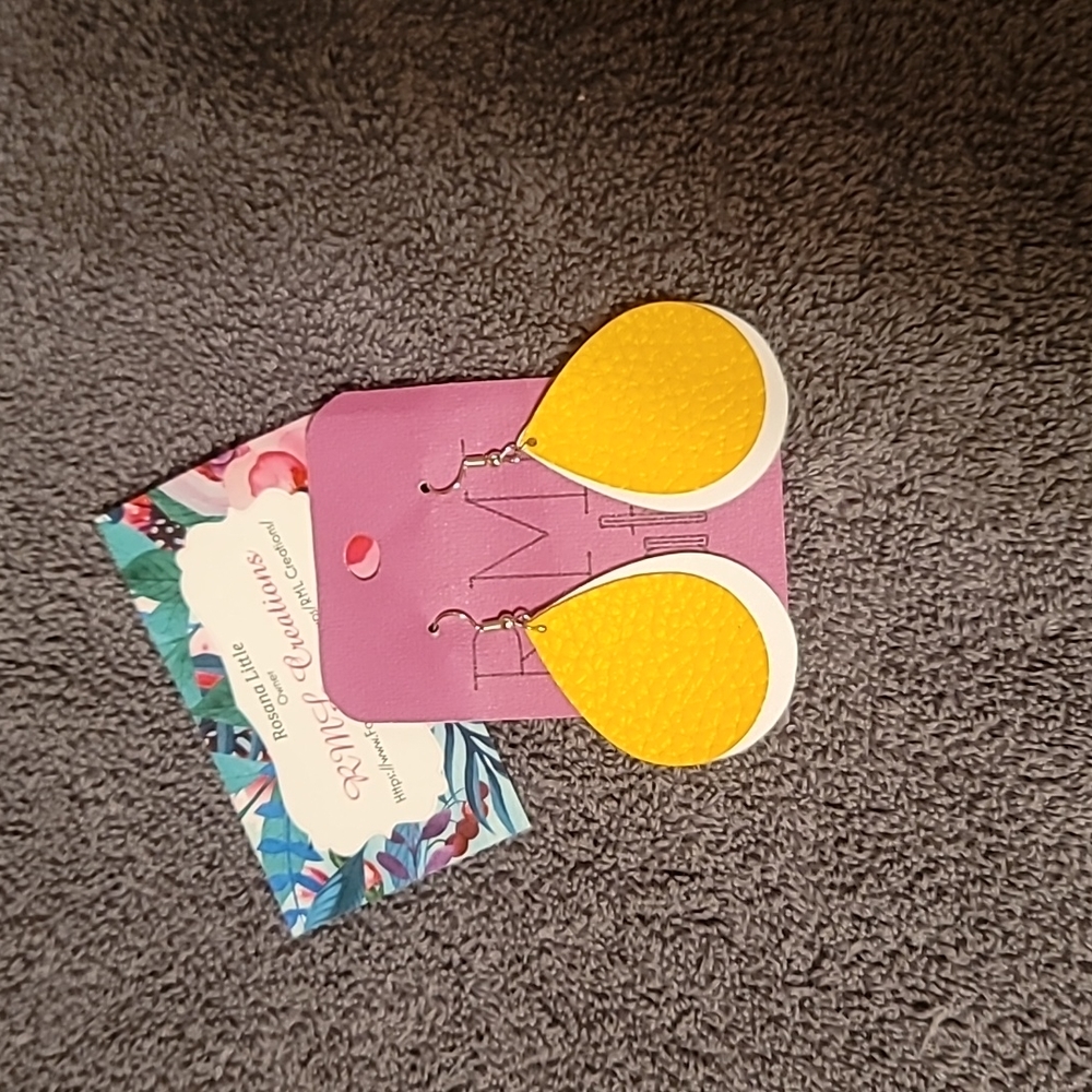 Faux leather earrings